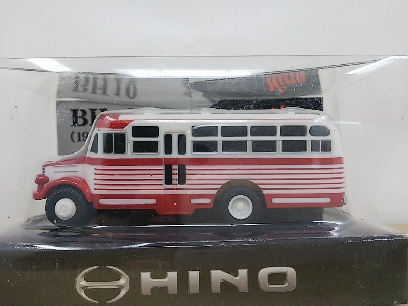 ■ディーラー 日野 HINO BH10 ボンネットバス 1950年式 プルバックミニカー　チョロQもどき