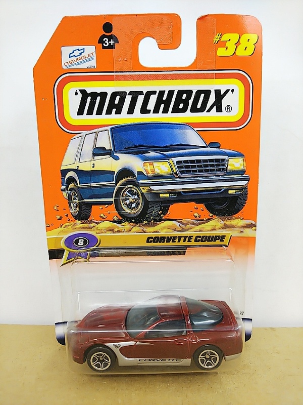 ■ MATCHBOXマッチボックス 1/60 1997 CHEVROLET CORVETTE COUPE #38 レッド シボレーコルベット・クーペ ミニカー