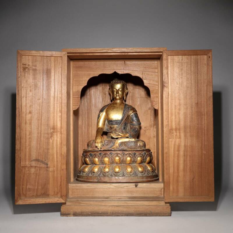 清 銅金 菩薩 仏像 中国古玩 置物 時代品 古賞物 古道具 極細工 古美術品 骨董 