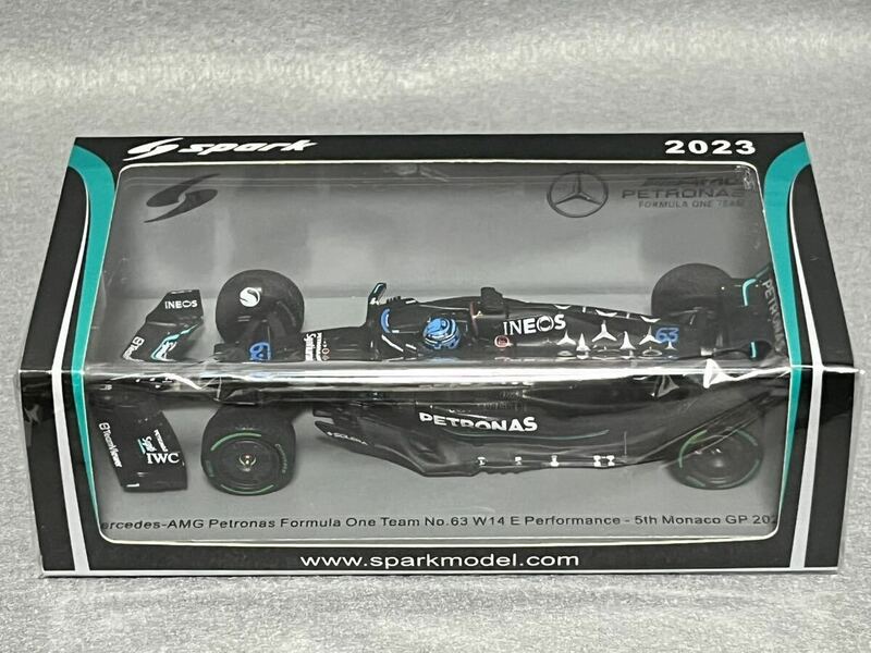 Spark 1/43 Mersedes-AMG W14 #44 G.Russell 5th Monaco GP 2023 S8578