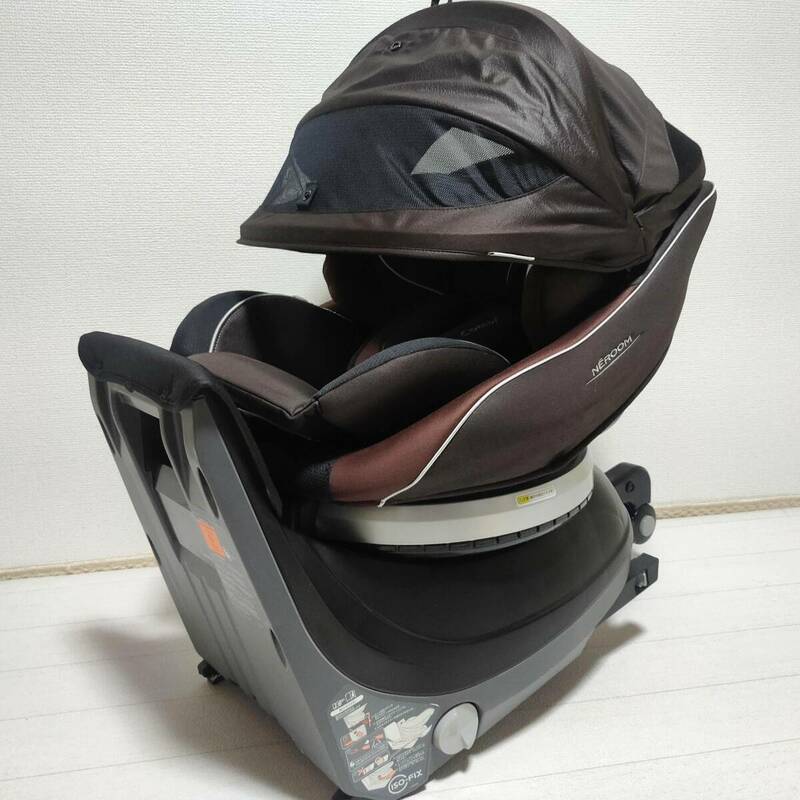 【送料込】コンビ 綺麗 最上位モデル ネルーム ISOFIX エッグショック チャイルドシート 新生児～ 回転 ターン プロクリーニング済