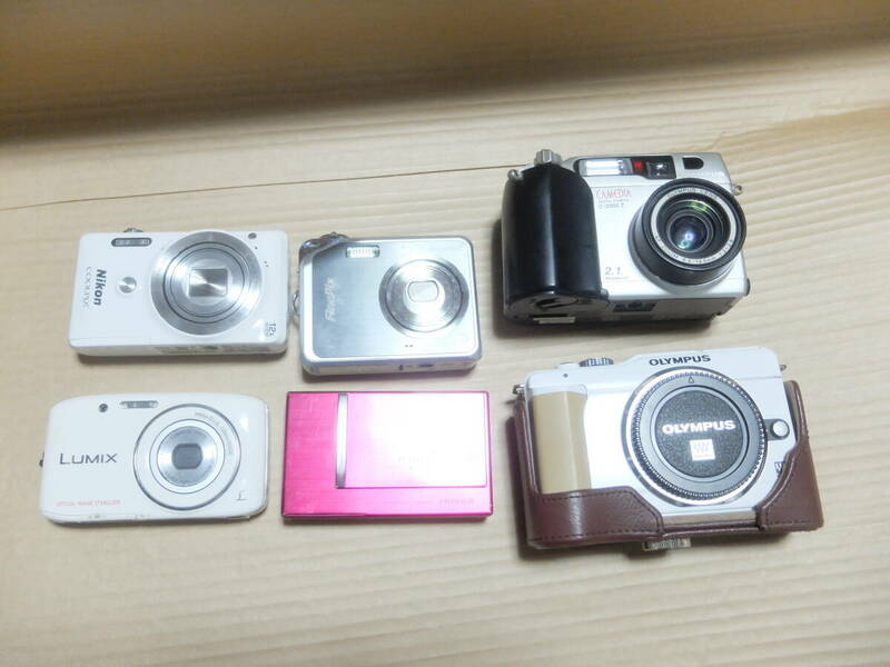 コンパクトデジタルカメラ　色々6個　中古難有ジャンク品　
