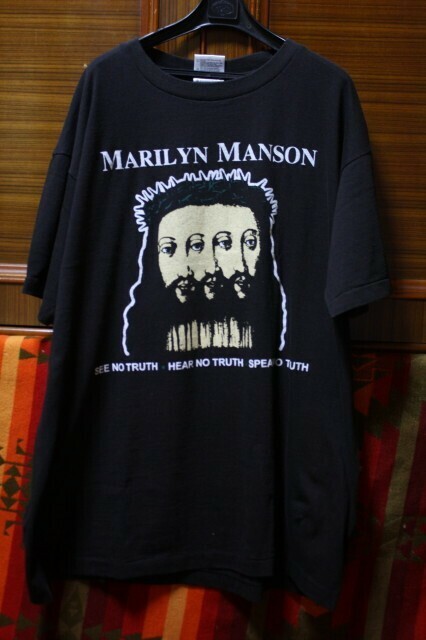 USA製 TULTEX シングルステッチ Marilyn Manson マリリン マンソン バンド Tシャツ ■ ■ レイジ Nine Inch Nails fugazi メタリカ ガンズ