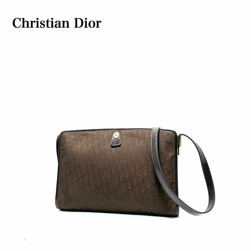 ☆美品☆ Christian Dior クリスチャン ディオール　トロッター ゴールド金具 クロスボディ ショルダーバッグ 肩掛け可
