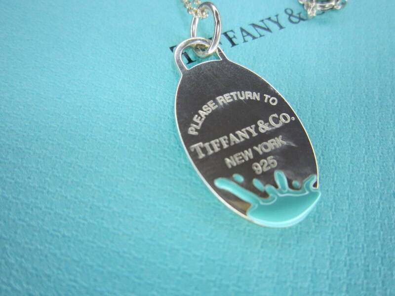  TIFFANY&Co.ティファニー リターントゥ オーバルタグ スプラッシュ ネックレスシルバー925 　美品