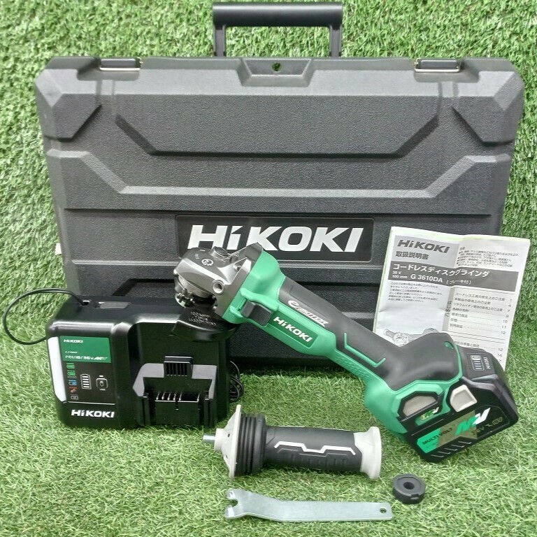 中古品 HiKOKI ハイコーキ マルチボルト 36V 100mm コードレス ディスクグラインダ バッテリー1個 + 充電器 G3610DA(XP)