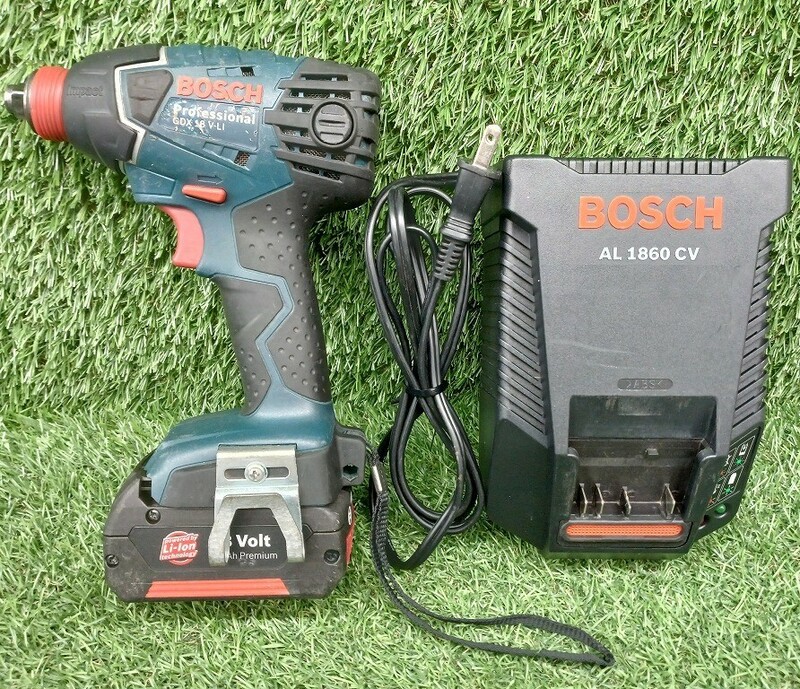 中古品 BOSCH ボッシュ 18V コードレス インパクトドライバー レンチ 兼用 バッテリー1個 + 充電器 GDX18V-L1