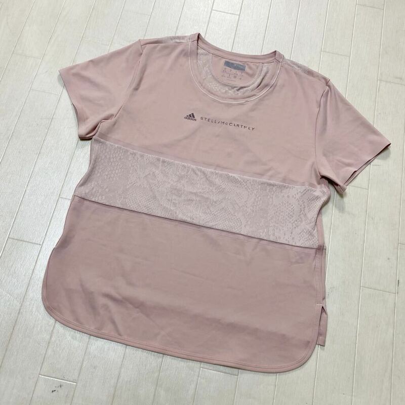 3930☆ adidas アディダス STELLA McCARTNEY ステラマッカートニー 半袖Tシャツ レディース OT ピンク