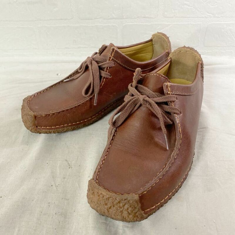 3936☆ Clarks クラークス ナタリー シューズ 靴 モカシン レザーシューズ カジュアル レディース UK4.5 ブラウン