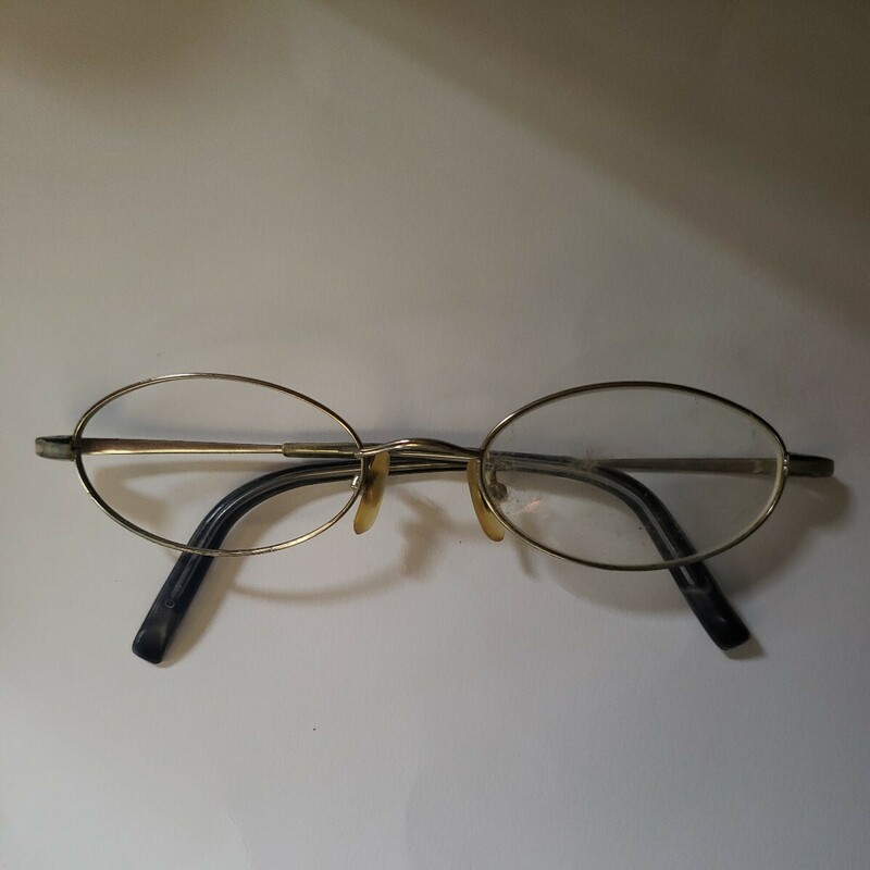 レトロ　メタル眼鏡フレーム　メーカー不明