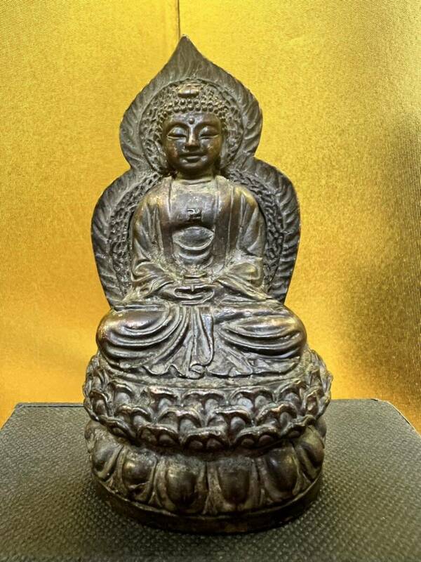 ★希少★チベット仏教 ブロンズ 青銅 釈迦牟尼如来仏蓮 仏教古美術 銅製 仏教美術 時代物 仏像 置物