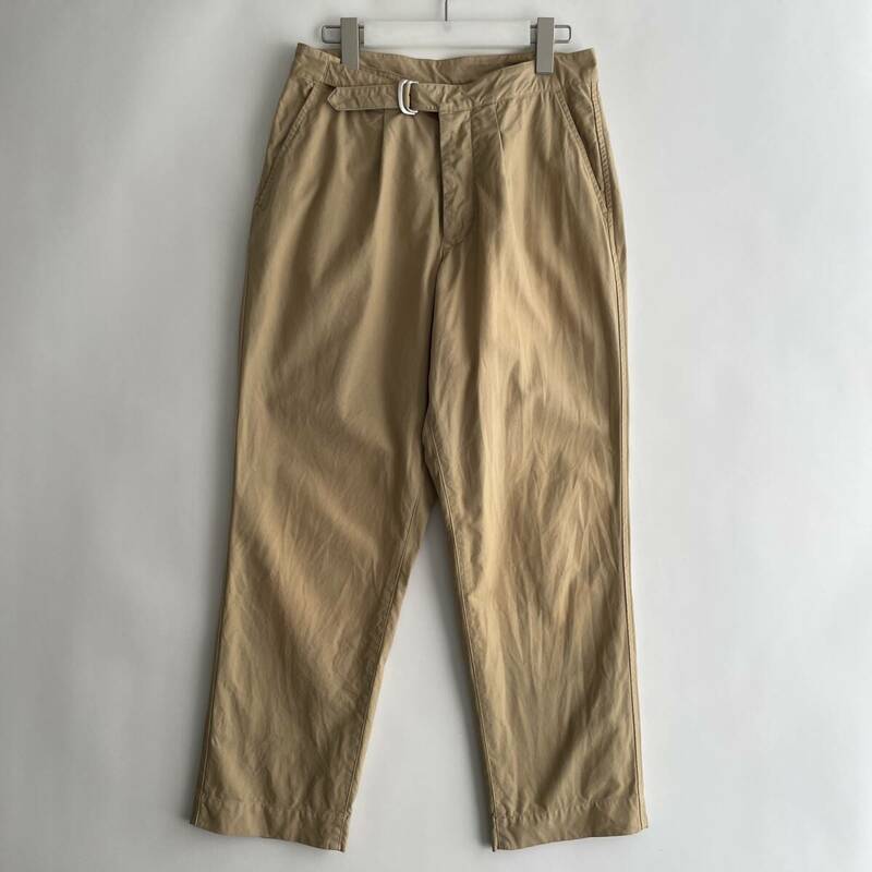 HAVERSACK size/S (he) ハバーサック タック テーパード パンツ プリーツ スラックス チノパン コットン キャメル 日本製 JAPAN pants