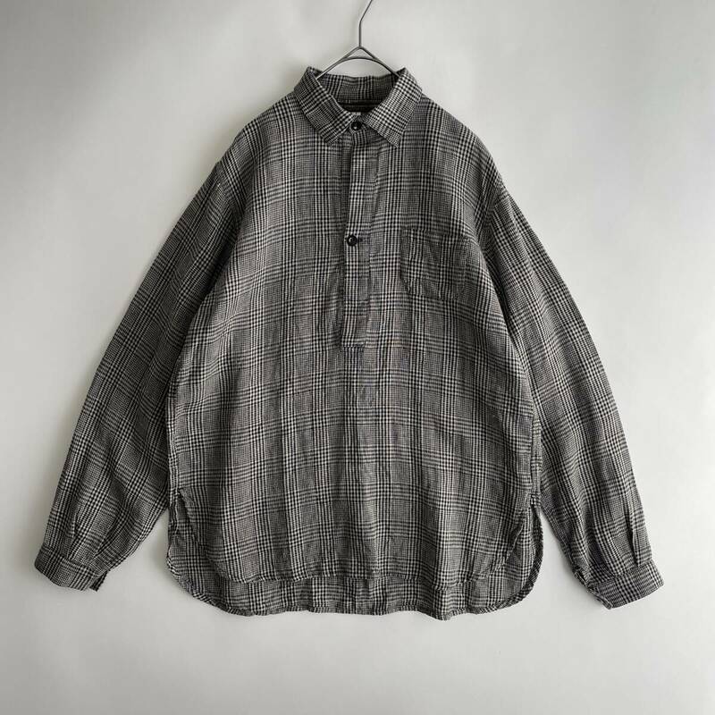 【美品/フランス製】GARMENT REPRODUCTION OF WORKERS size/1 (pz) リネン100 プルオーバー 長袖シャツ リプロダクションオブワーカーズ