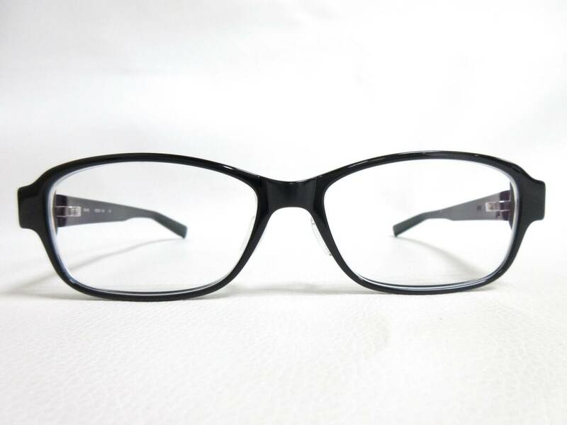 13173◆999.9 フォーナインズ NP-401 55□16 140 90(ブラック) 眼鏡/メガネ MADE IN JAPAN 中古 USED
