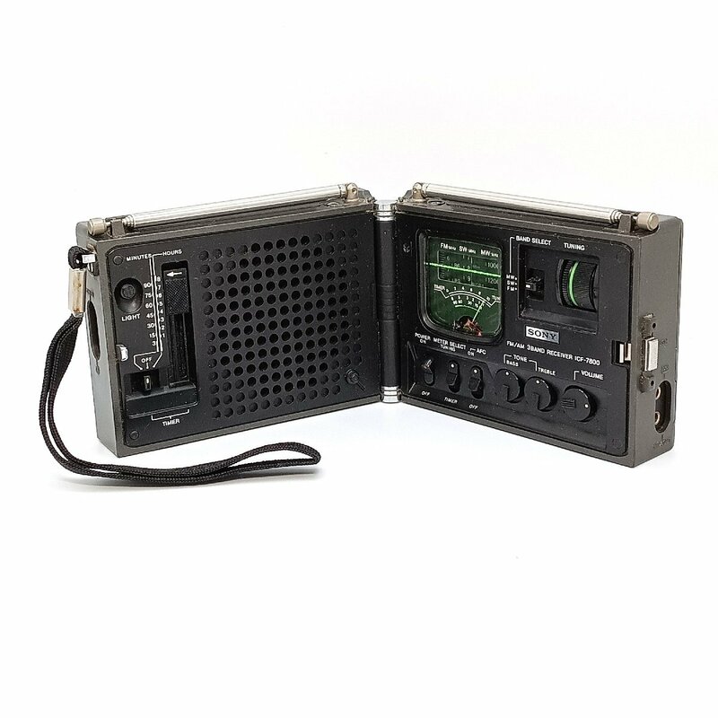 SONY ソニー　折りたたみラジオ　ICF-7800　FM/SW/MW/3BAND RECEIVER ラジオ 機器　電波受信・通電確認済 MB fe ABC3