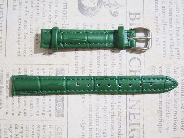 希少サイズ 幅１３mm 緑 腕時計ベルト