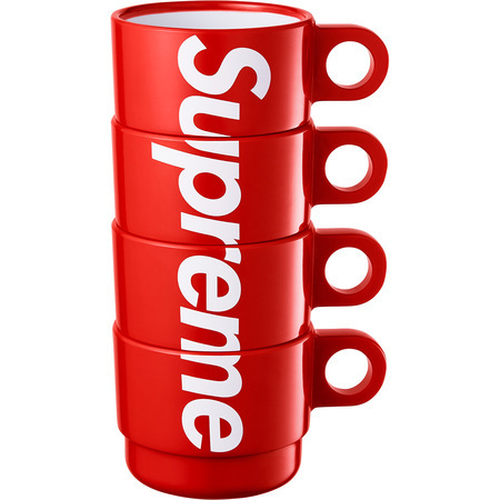 新品 18SS Supreme Stacking Cups (Set of 4) スタッキング カップ 4個セット Red レッド マグカップ コップ