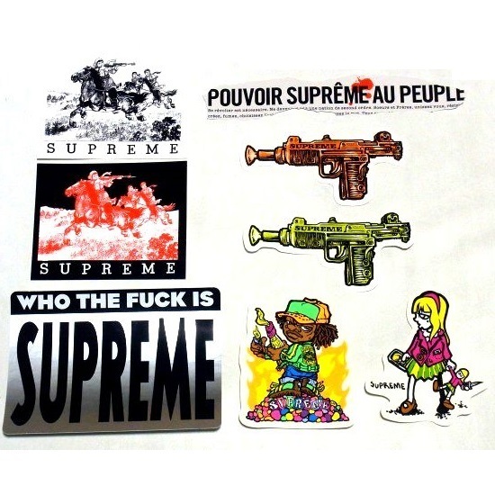 19SS Supreme Sticker Set ステッカー 8枚 セット Andy Howell Molotov Kid Suzie Switchblade Toy Uzi Headline Riders アンディハウエル