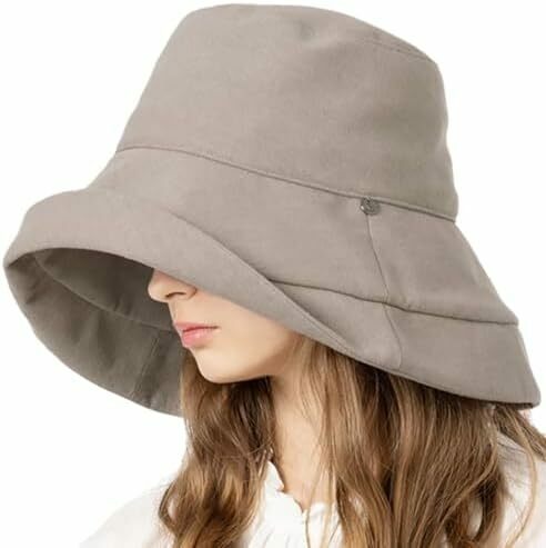 [Ｌｏｏ＆ｃ] [ルーアンドシー] 帽子 レディース 大きいサイズ つば広 接触冷感 UVシャルマンハット 完全遮光 紫外線対