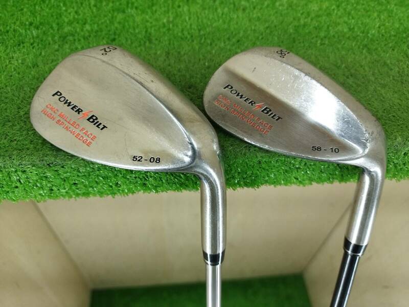 POWER BILT パワービルト CNC MILLED FACE HIGH SPIN-WEDGE 52度/58度　ウェッジ2本セット 