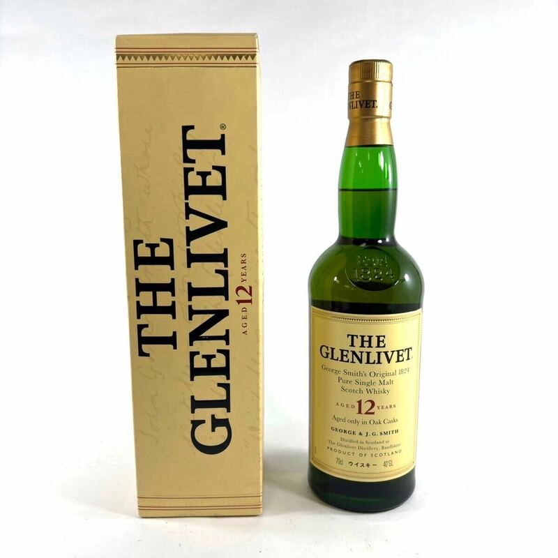 ☆未開封☆ THE GLENLIVET 12年 スコッチウイスキー 箱付き ウイスキー 700ml 40% 古酒 お酒 ヴィンテージ コレクション RK