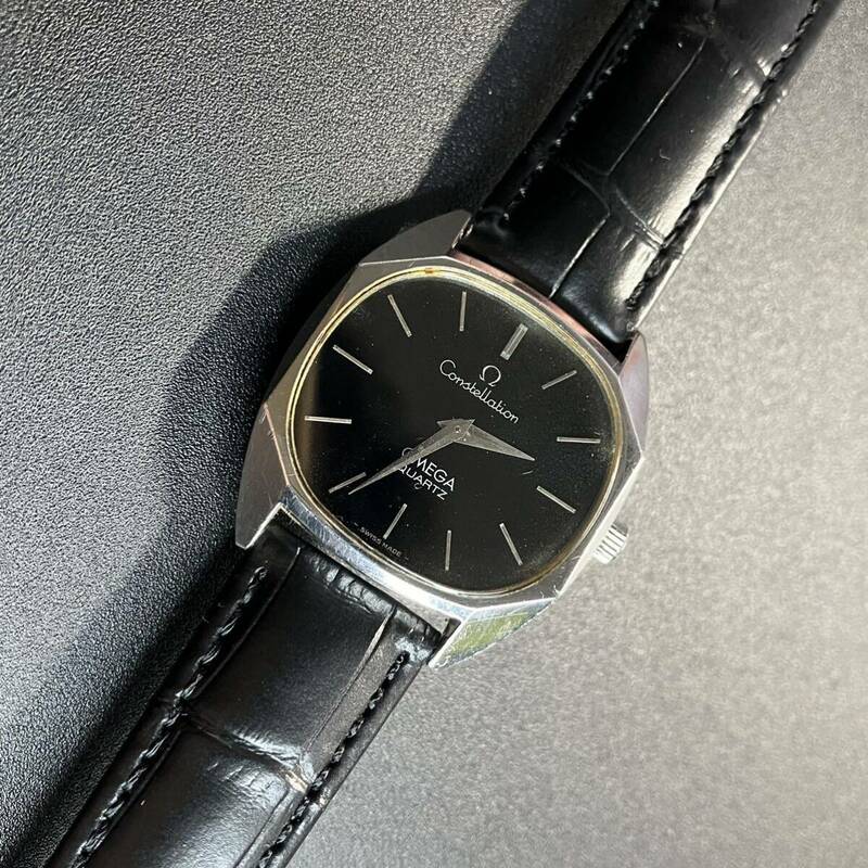【正規品 可動品】オメガ 腕時計 コンステレーション Cal.1330 ブラック クォーツ アンティーク OMEGA メンズ 【2405Ss3】