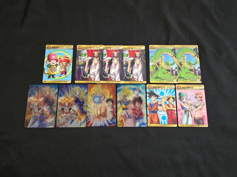 森永 MORINAGA 少年ジャンプ 40周年特別企画 DRAGON BALL × ONE PIECE ウェファーチョコ カード 40th Weekly Jump まとめセット