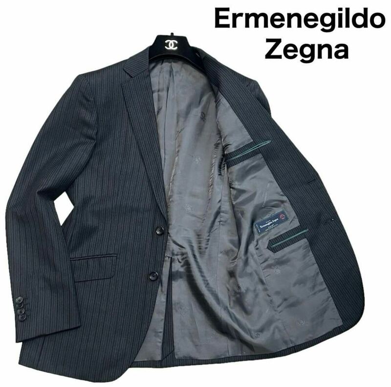 Ermenegildo Zegna エルメネジルドゼニア　janecostellazione テーラードジャケット ブレザー　上着　総裏　ブランド名総柄　2B 日本製