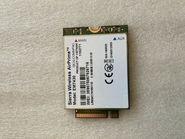 PCE20-08 WiFiカード EM7430 Sierra Wireless AirPrime Let'snote CF-SV8R11VS 用 現状品 消費税0円