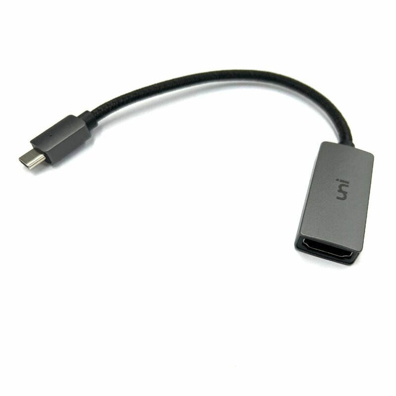 PCやスマホからテレビにつなぐ 4K映像出力 USB C HDMI uniAccessories 変換アダプタ ケーブル 全長約20.5cm KJ157