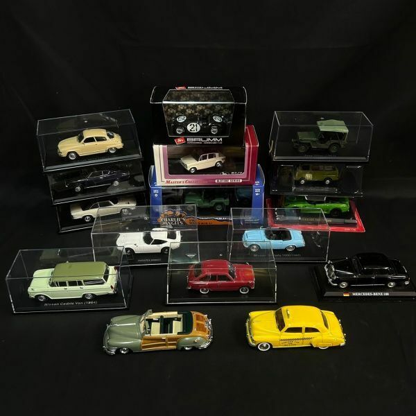 DEc044D08 ミニカー brumm ケース入り MAZO CHARLIE'S ANGELS Nissan Cedric Van Saab 96V4 Violet Jeep Willys など まとめ