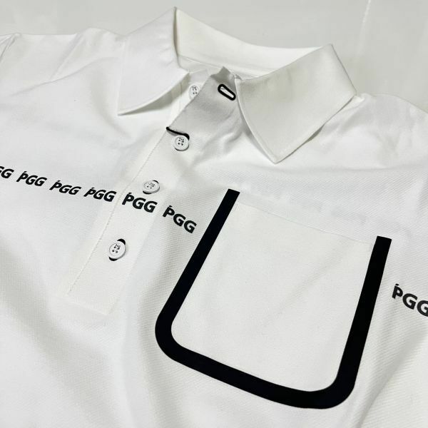 【新品・正規品】「 P G G 」 by PEARLY GATES パーリーゲイツ ／メンズ 半袖 ポロシャツ WH《サイズ6》