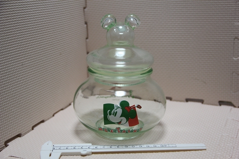 TDS ガラス製 ミッキー イタリアーノ キャンディーポット 検索 小物入れ 置物 東京ディズニーシー グッズ