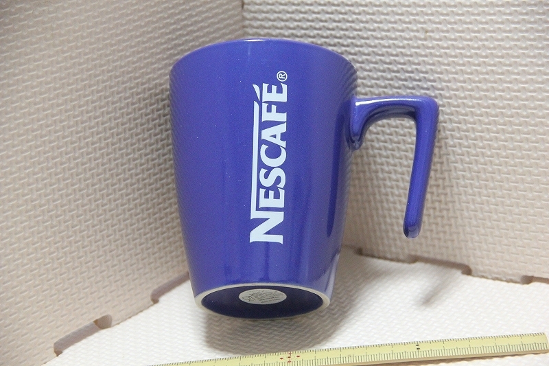 陶器製 ネスカフェ マグカップ ブルー 検索 マグ コップ Nescaf ロゴ マーク グッズ