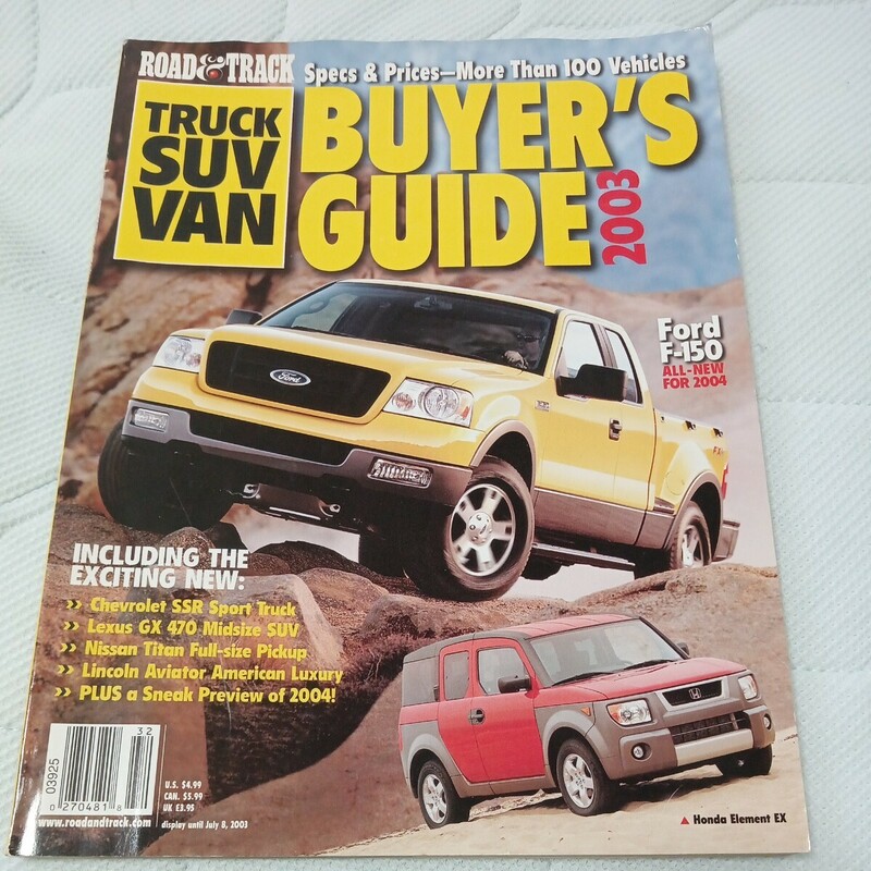 2003 ROAD&TRUCK BUYER'S GUIDE TO TRUCKS, SPORT UTILITIES AND VANS