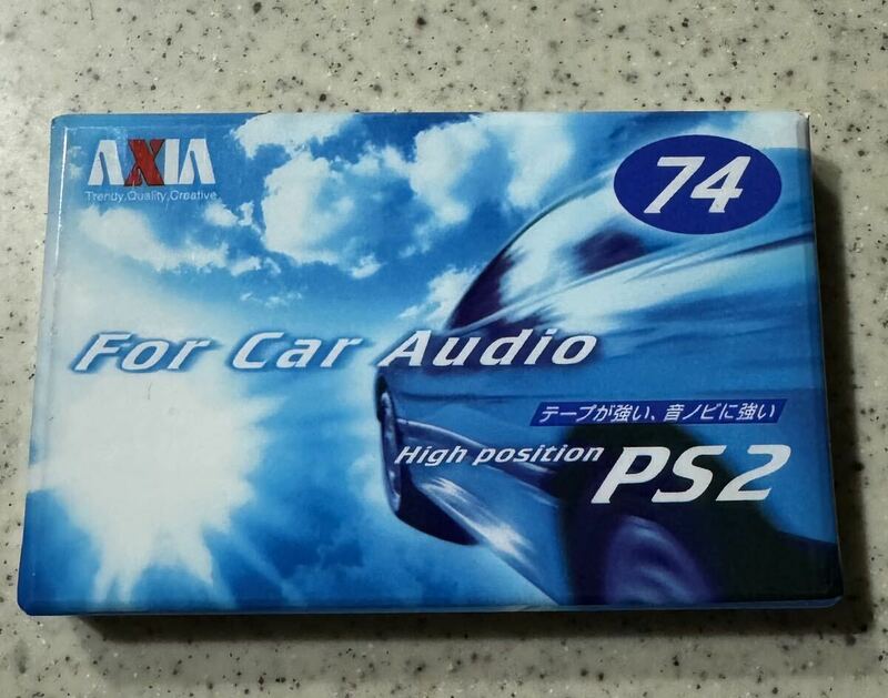 当時物 未開封 AXIA アクシア PS2 HIGH POSITION ハイポジ For Car Audio カセットテープ74 テープが強い音ノビに強い 昭和レトロ