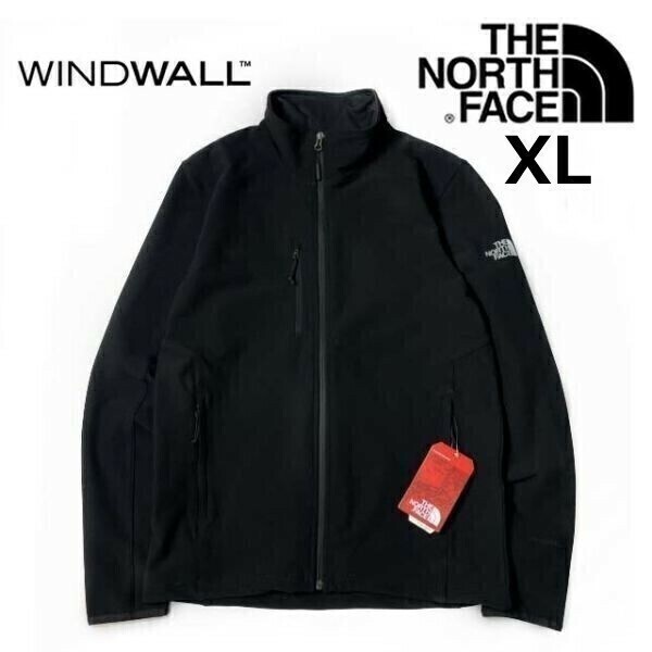 売切り【正規新品】THE NORTH FACE◆STRETCH SOFT SHELL JACKET トラックジャケット US限定 撥水 ハーフドームロゴ(XL)黒 180915-50