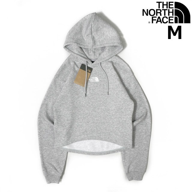 売切り【正規新品】THE NORTH FACE◆W EVOLUTION HI LO HOODIE プルオーバー パーカー US限定 ショート丈 ロゴ刺繍(M)グレー 181130-10