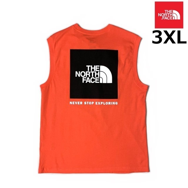 売切り【正規新品】THE NORTH FACE BOX NSE TANK タンクトップ Tシャツ US限定 ボックスロゴ グラフィック (3XL)オレンジ 180903-15
