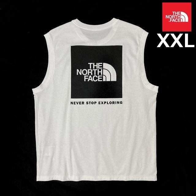 売切り【正規新品】THE NORTH FACE BOX NSE TANK タンクトップ Tシャツ US限定 ボックスロゴ グラフィック (XXL)白 180903-15