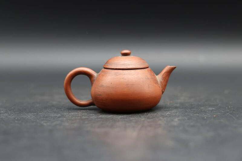 煎茶道具 中国 急須 朱泥 紫砂 水平 唐物