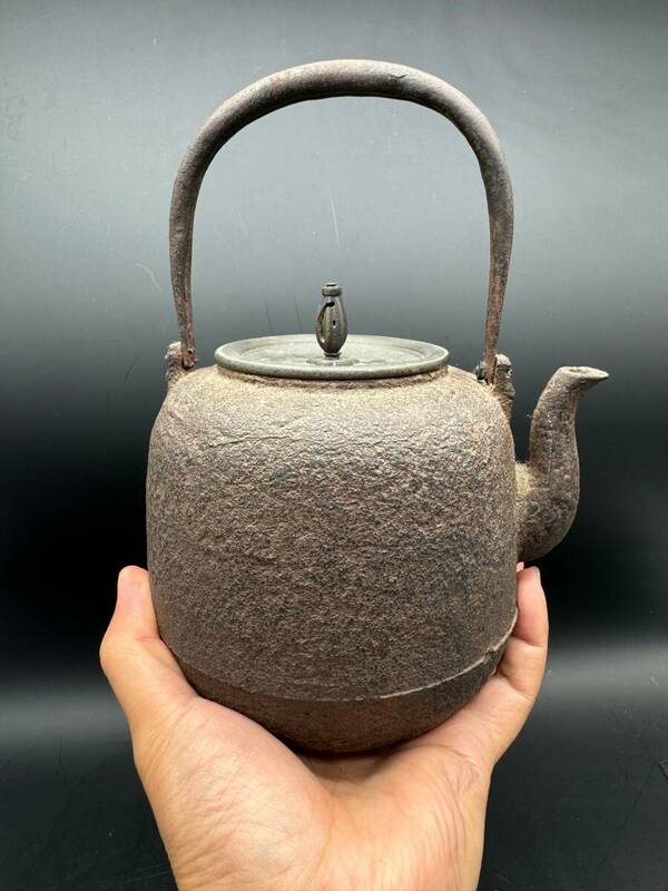 時代　棗形　釜師　鉄瓶　時代物　煎茶道具