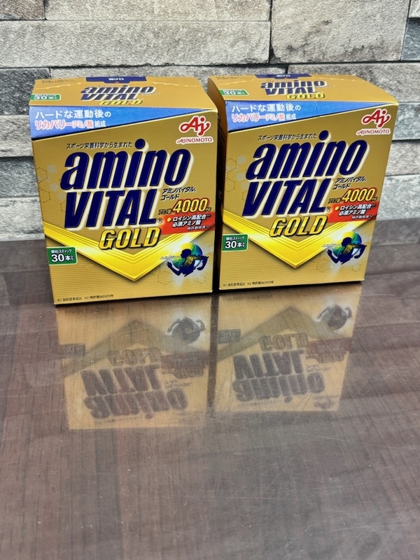 味の素 アミノバイタル ゴールド GOLD 4.7g 30本入り 2箱セット アミノ酸4000mg 賞味期限2025.7 未開封！
