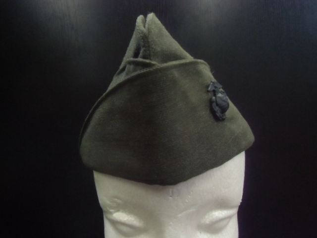 Q7 ミリタリー サバゲー コンバット 米軍放出品 実物 USMC 海兵隊 ギャリソン 帽子 バッジ 制帽 キャップ 制服 ドレス アメカジ コスプレ S