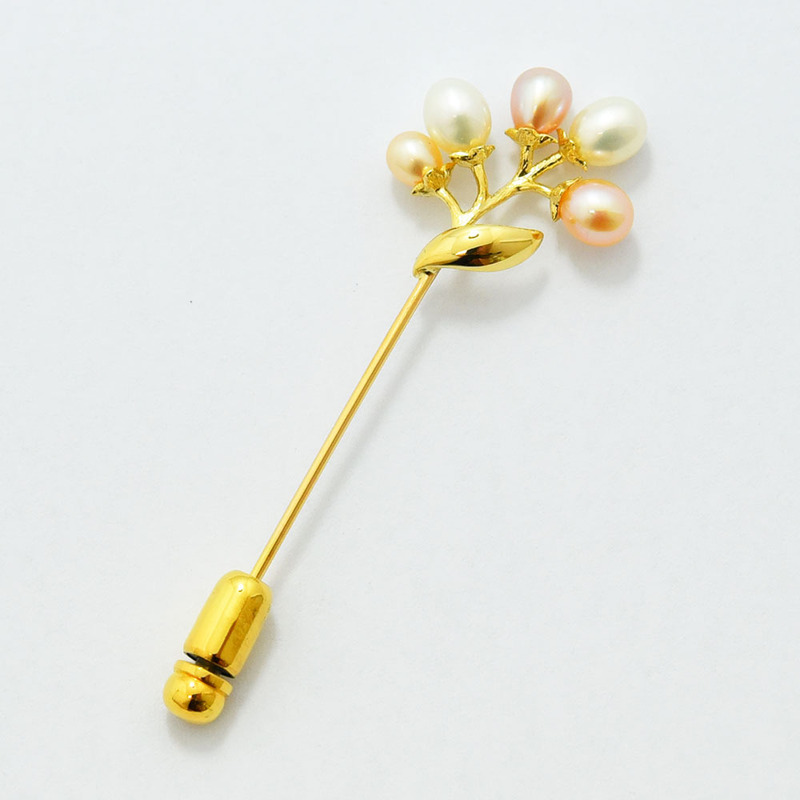 ミキモト ブローチ MIKIMOTO ピン 花 フラワー 真珠 パール K18 新品仕上げ 中古