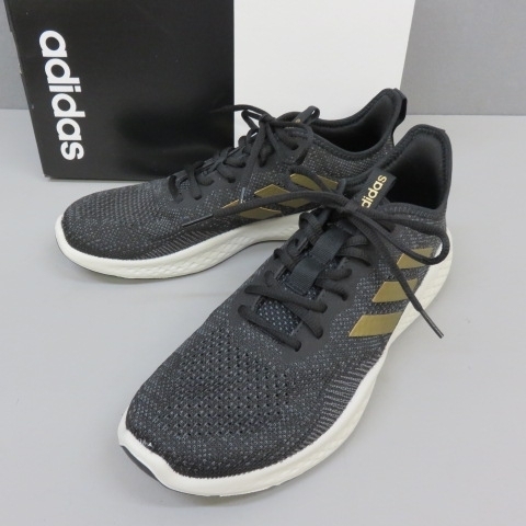 YSS4493★adidas/アディダス FLUIDFLOW M/フルイドフローエム スニーカー ランニング ウォーキング ブラック 26.5cm★A