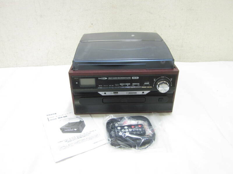 Bearmax マルチオーディオレコーダー プレイヤー MA-88 CD カセットテープ レコード ラジオ ACアダプタ欠品 6405071011