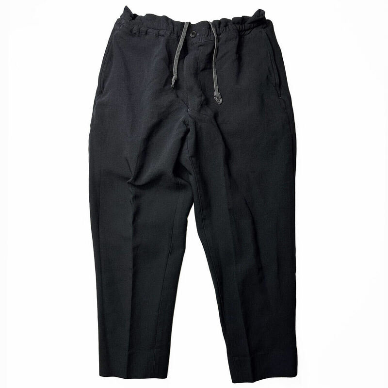 ポリエステル縮絨 イージーパンツ 山口一郎 コムデギャルソン オムドゥ DEUX Boiled Polyester Drawstring Pants オムプリュス HOMME PLUS