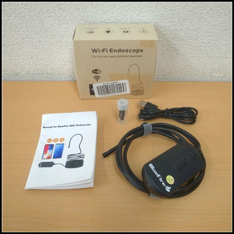 5175T　BlueFire Wi-Fi Endoscope　ファイバースコープ　ワイヤレス内視鏡カメラ　HD1080P　LEDライト　IP68防水