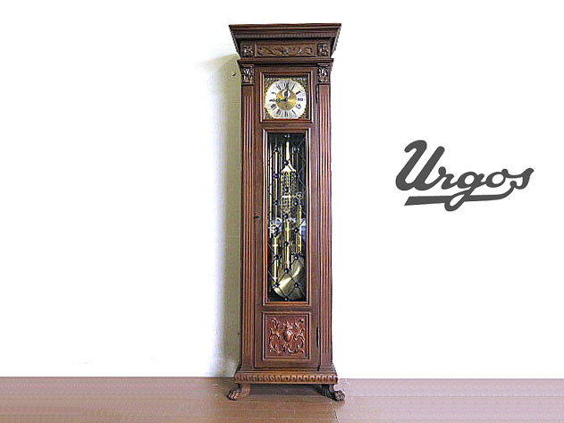 最高級品 ドイツ URGOS/ウルゴス パイプ式ホールクロック グランドファーザークロック/置時計/柱時計/重錘式機械時計